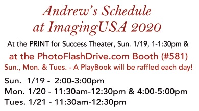 Andrew Darlow's schedule at Imaging USA 2020